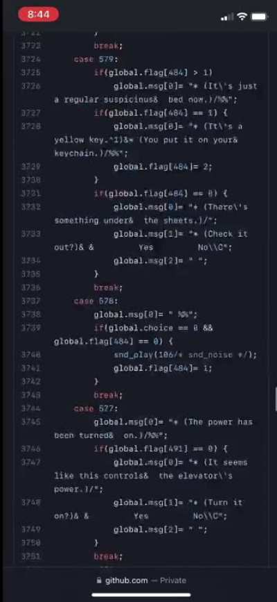 TIL that all of undertale&rsquo;s dialogue is handled in one spaghetti code massive switch statement that takes thousands of lines