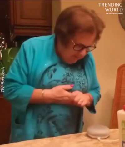 Italian grandmother learns to use Google home