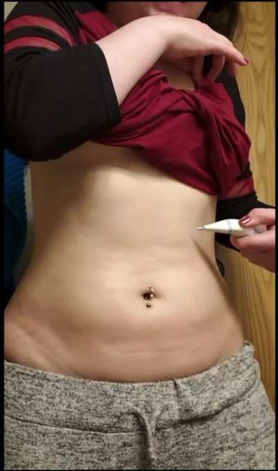 My sister Said she’s not ticklish so I told her to take the electric Flosser and tickle her own belly and belly button Episode 2