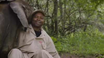 Shavo, the baby elephant, can&rsquo;t resist crashing the interview when he hears his name