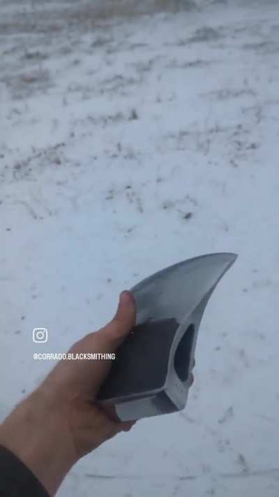 Hand forged felling axe head