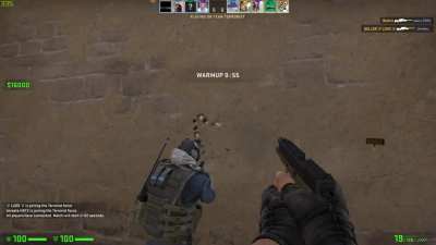 Normal matchmacking warmup