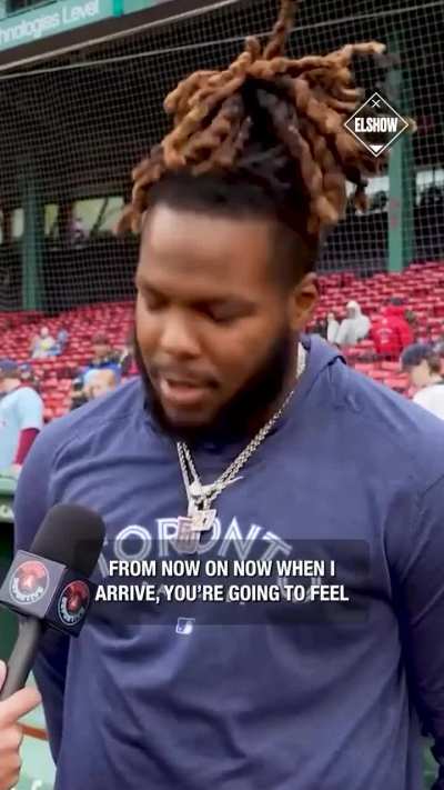 Vladdy admits why he dislikes the Yankees in a 2023 interview: "When a team humiliates you, the Lord grants you the ability to humiliate them... It was me who was removed from the stadium, I was 7 or 8 years old, so I was like okay... Now when I arrive yo