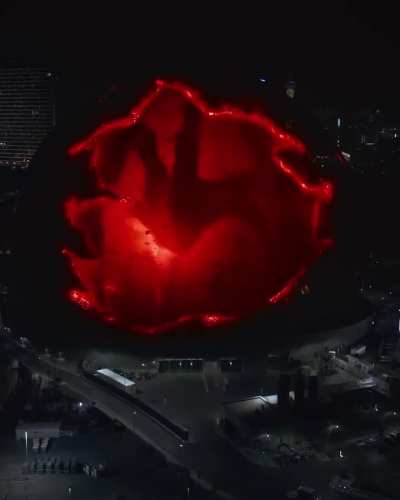 The Las Vegas Sphere looks absolutely terrifying displaying the &ldquo;Mind Flayer&rdquo;from Stranger Things