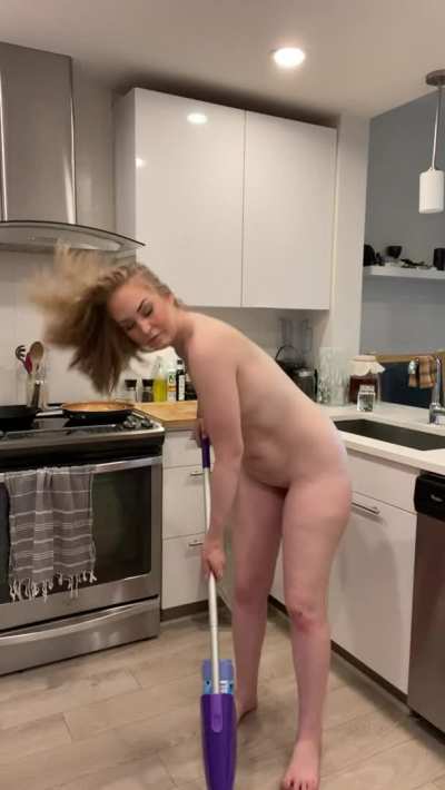POV you're watching me clean naked before you breed me on the kitchen counter