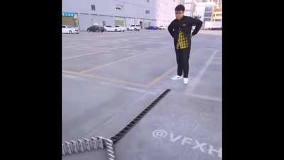 I wonder how he&rsquo;s going to reach the middle...