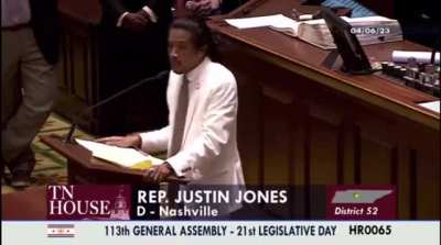 Tennessee state Rep. Justin Jones, one of the Dems that the GOP is trying to expel from state legislature to protesting gun violence, calls out his colleagues on the floor