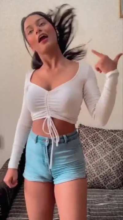 Petite, cute, cumslut whore, appetizing camel toe, and cute ass and tits. (Cumpilation)