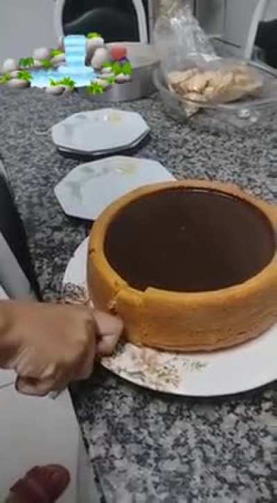 To slice a cake