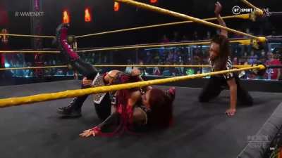 This wrestler actually getting their bell rung.