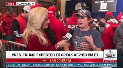 MAGA Karen says "Trump is a Godly man. He&rsquo;s working for God. He really cares about us. He cares about what happens to us. He didn&rsquo;t come in there because he wanted money. He is actually working for God &amp; wants to help us, and God is on his side."
