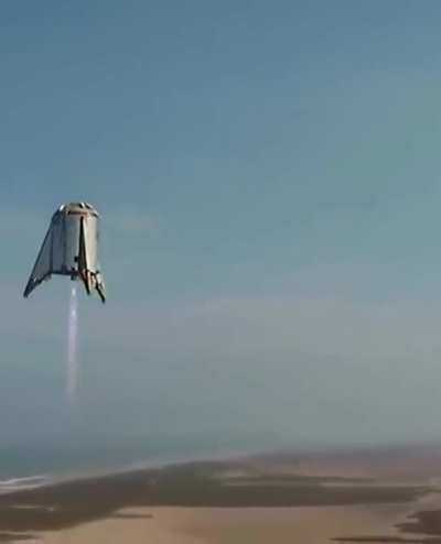 Starhopper&rsquo;s 150 meter test flight in Boca Chica, TX last year.⁠