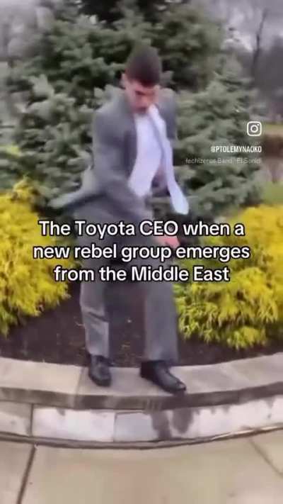 I&rsquo;m sure all the Toyotas are used for peaceful purposes&hellip;