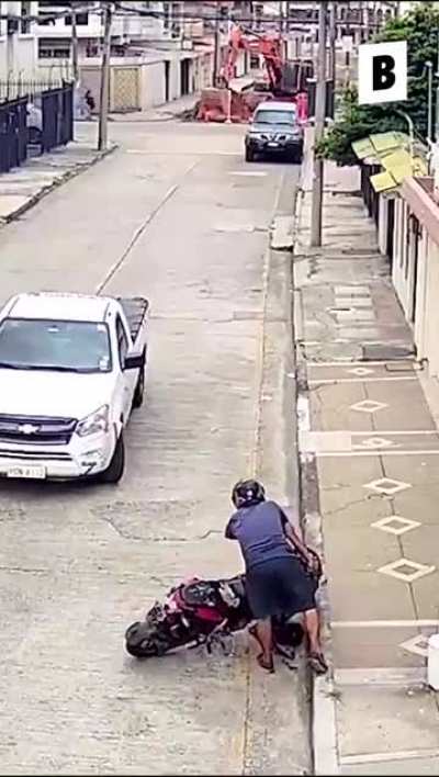 Guy with chevy vs Robber