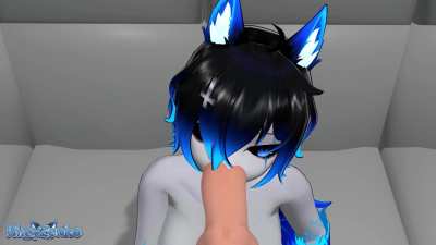 Neon Foxgirl taking MASSIVE cock (POV)