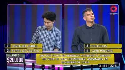 Show del femicidio. Pregunta por 20 mil pesos argentinos. El conductor ya sali&oacute; a pedir disculpas