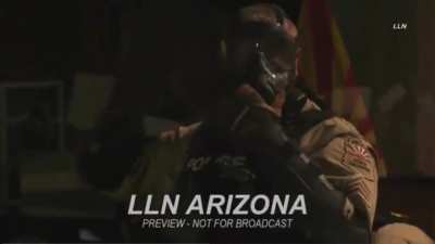 Police deploy tear gas after abortion rights activists try break into Arizona state senate while lawmakers are inside - Phoenix, Arizona 24th June