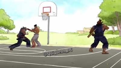 Heihachi &amp;amp; Akuma tag throw