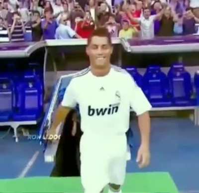 On this day Friday 26th June 2009, Real Madrid officially signed Cristiano Ronaldo for a record transfer of &euro;94M. One of the best signings in the history of football .