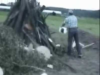 WCGW using gasoline for bonfire. If we're talking about classics. NSFW