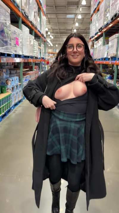 Caught with my tits out
