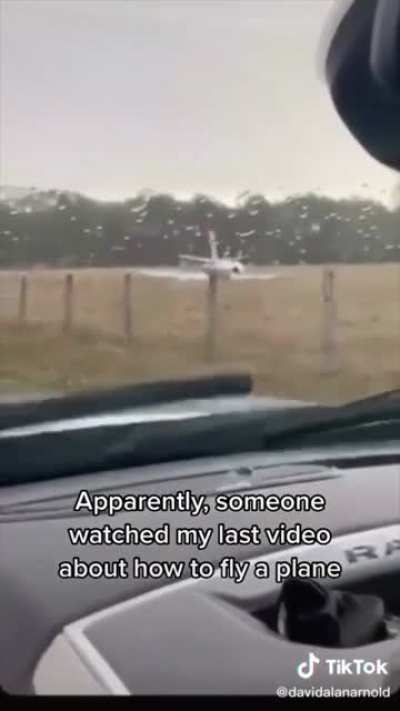 Pilot overshot the runway