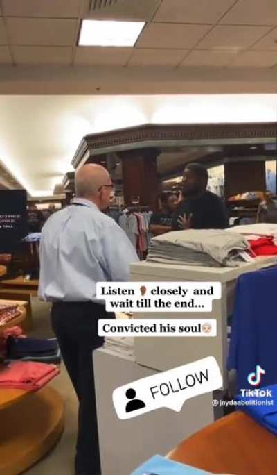 Child bumps into older man, older man calls him a racial slur. Dad of child gives man a dressing-down
