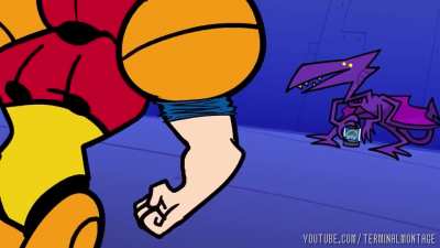 Samus Rolling Up Her Arm Cannon, from TerminalMontage's Super Metroid Vid.