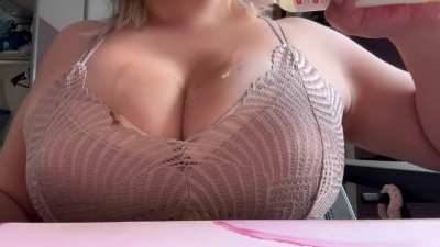 Watch Me Rub Oil All Over My Perfect Cleavage&hellip;