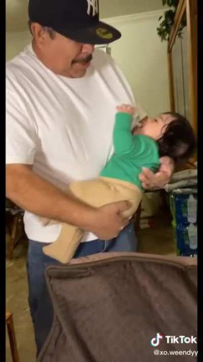 Grandson wouldn&rsquo;t take the bottle so he improvised