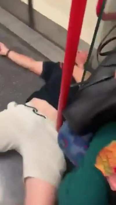 Racist getting knocked out by the tea and crumpets niggas