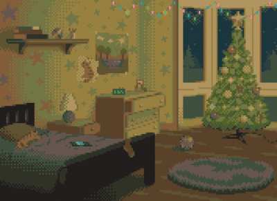 Bedtime &ndash; pixel art by me