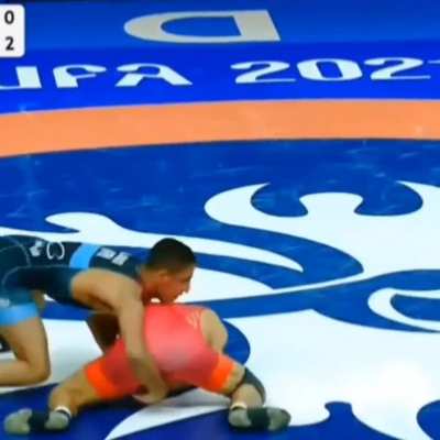 The Iranian wrestlers special technique "rakabi"