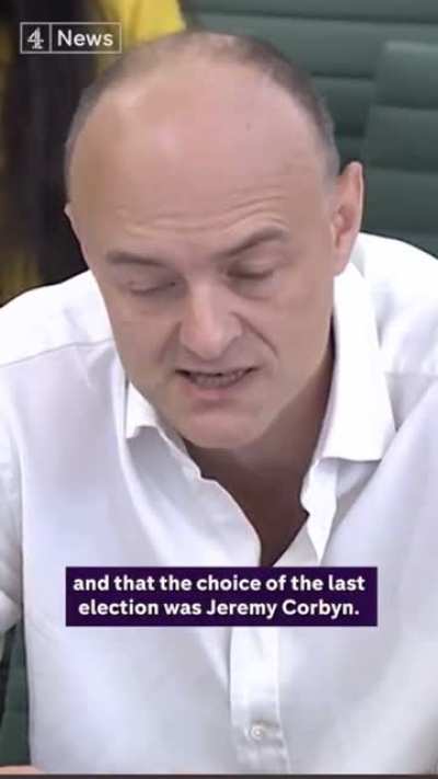 Dominic Cummings tells MPs it was 