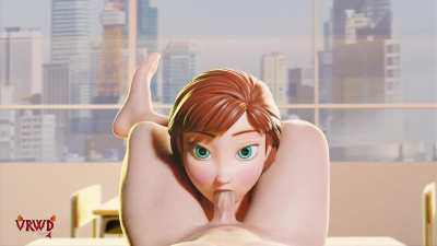 Anna Headlock Blowjob (VRWaifuDelivery) [Frozen]