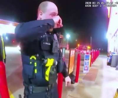 Arson starts fire inside gas station, resists arrest, then gets hit by police SUV