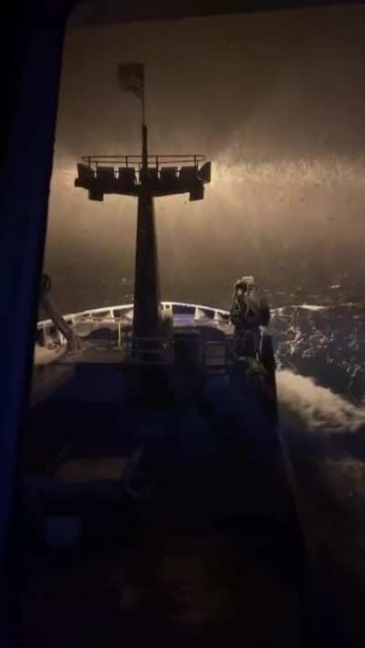 snow in the middle of the ocean