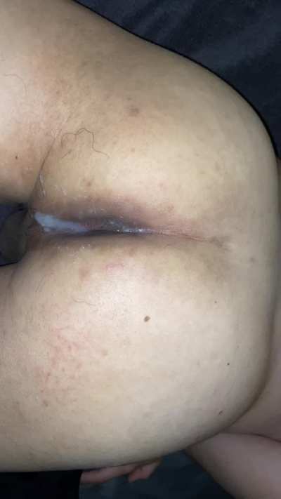 my white bf dumped his 8 day load in my Asian bussy 