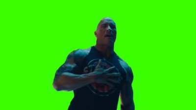 The Rock's "IT'S ABOUT DRIVE, IT'S ABOUT POWER" rap verse - Green Screen