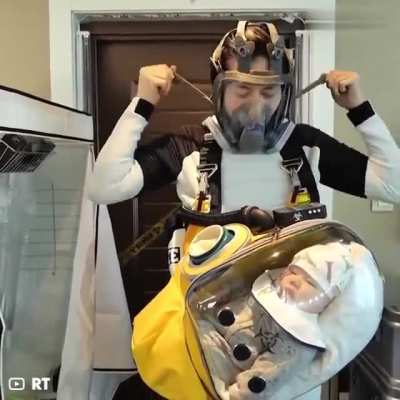 This Father Creates "Death Stranding" Suit To Protect His Baby From Coronavirus