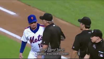 One of my favorite public freak out moments. Players and Umps mic&rsquo;d up