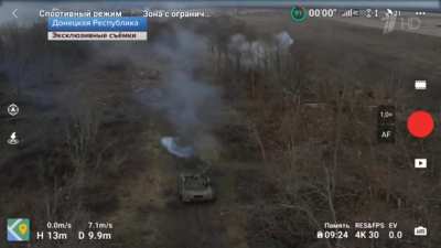RU POV: T-80 BVM of the Russian Federation engages Ukrainian Forces outside of Bakmut