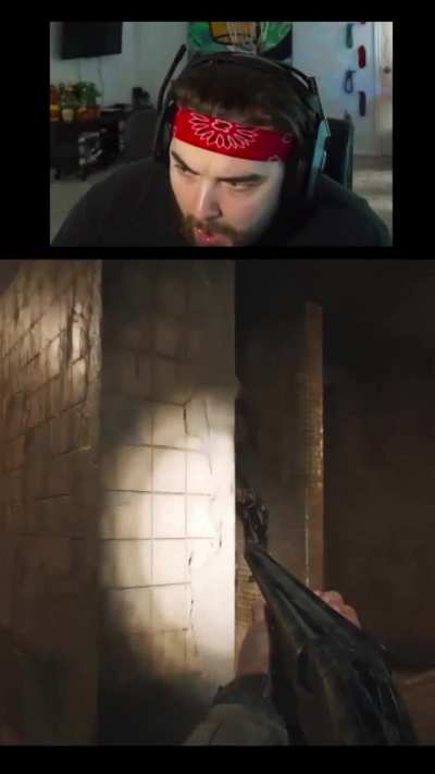 Playing a horror game