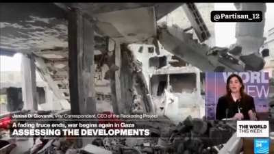 Journalist Janine di Giovanni on the double-standards against the Palestinian people: "If a missile hits a hospital in Ukraine, Europe calls it a war crime. But if missiles hit a hospital in Gaza and 100 people die, it's Israel's 'right to defend itself.'
