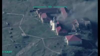 Newly released footage of a Ukrainian Bayraktar TB2 drone striking a Russian Tor SAM system on Snake Island