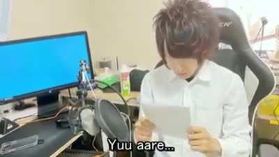 When Japanese voice actors read scripts.