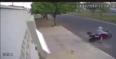 In the garage she goes
