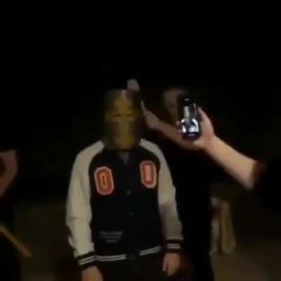 Drumming on a helmet