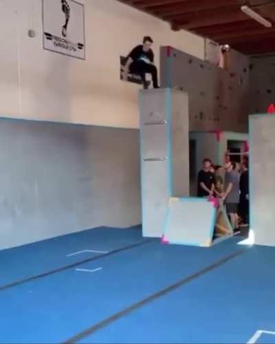 Guy breaks leg after stumbling on a platform