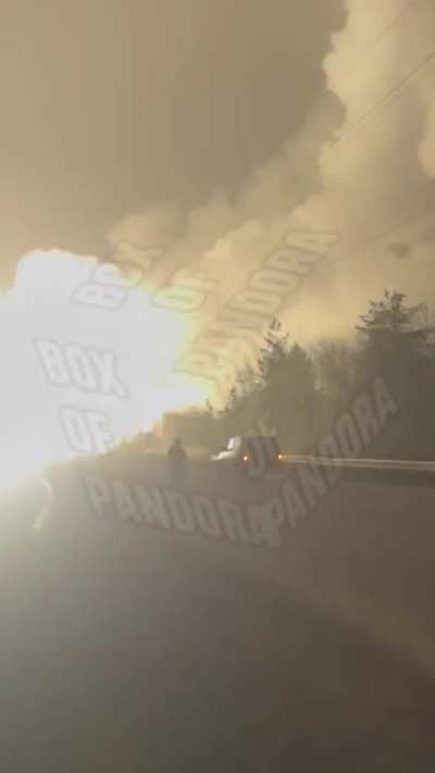 power line slightly damaged by HIMARS
